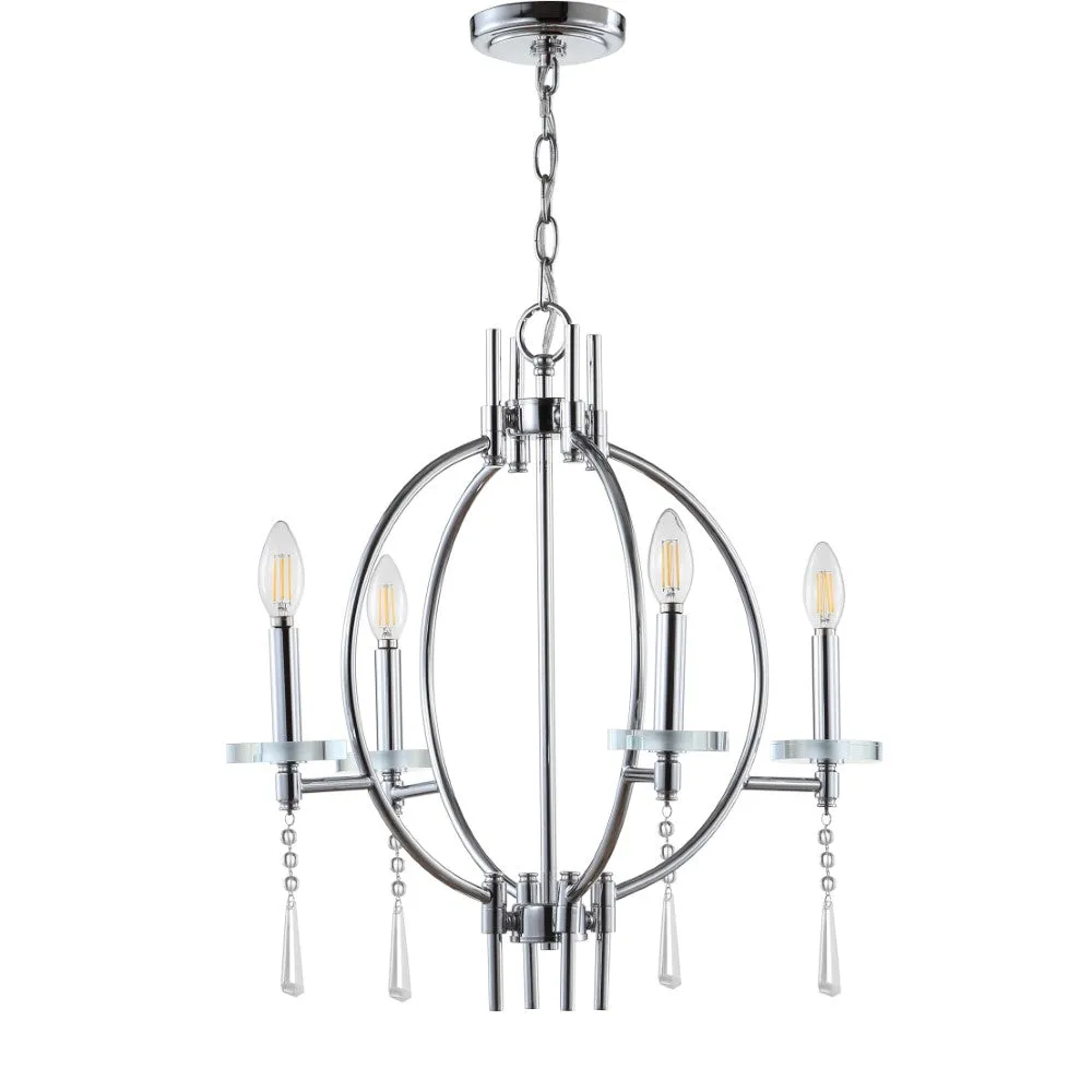 Gatlin 23" Crystal/Metal LED Pendant