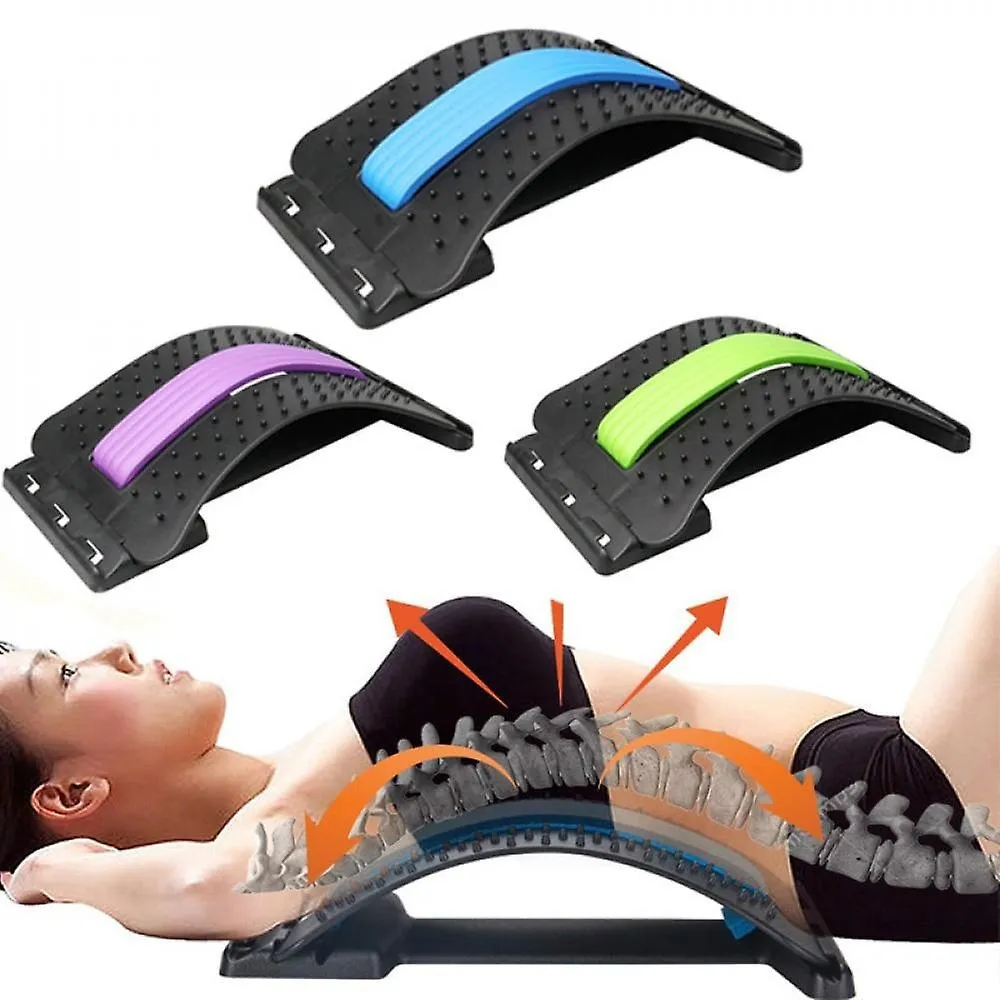 green Back Massager Stretcher Equipment Massage Tools Massageador Magic Stretch Fitness Lumbar Support Relaxation Spine Pain Relief