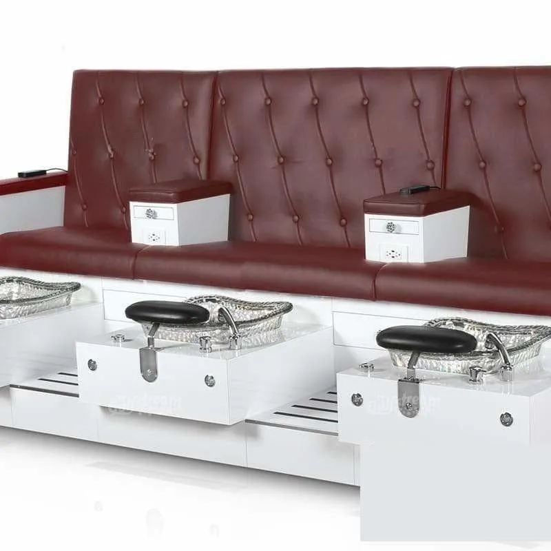 Gulfstream Vienna Triple Pedicure Chair Bench