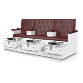 Gulfstream Vienna Triple Pedicure Chair Bench