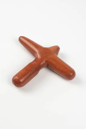 Hand Crafted Wood X Shape Body Massage Tool