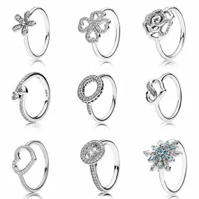 Hearts Of Halo Clover Rings