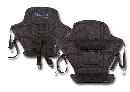 High Back Seat with Lumbar Support & Clips | Gel Canoe Seat | Skwoosh