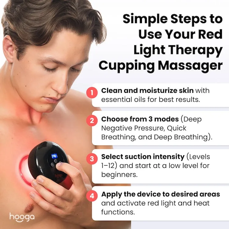 Hooga Red Light Therapy Smart Cupping Massager