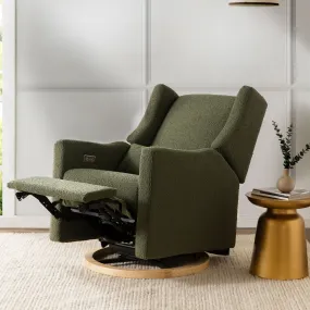 Kiwi Electronic Recliner and Swivel Glider | Boucle with USB Port