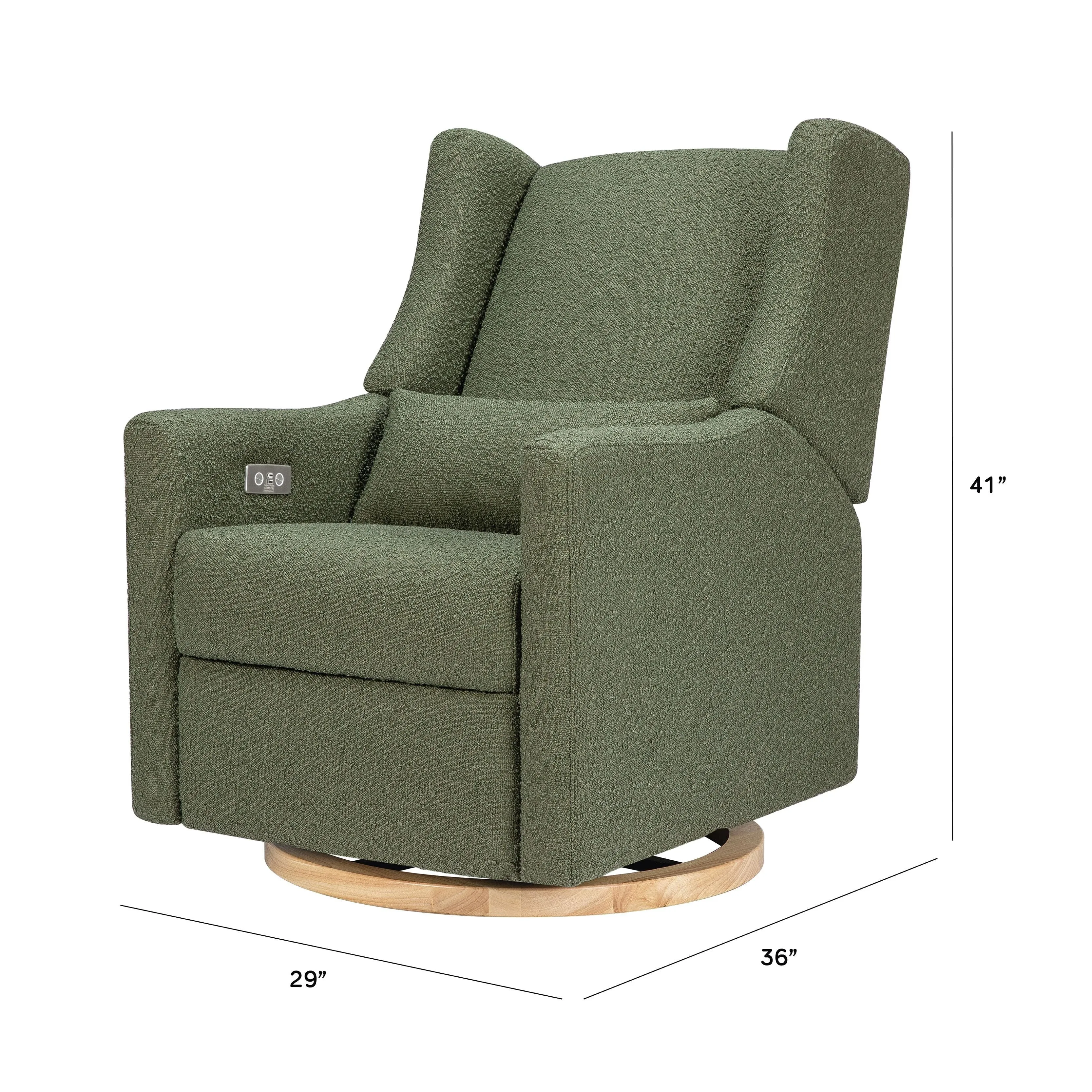 Kiwi Electronic Recliner and Swivel Glider | Boucle with USB Port