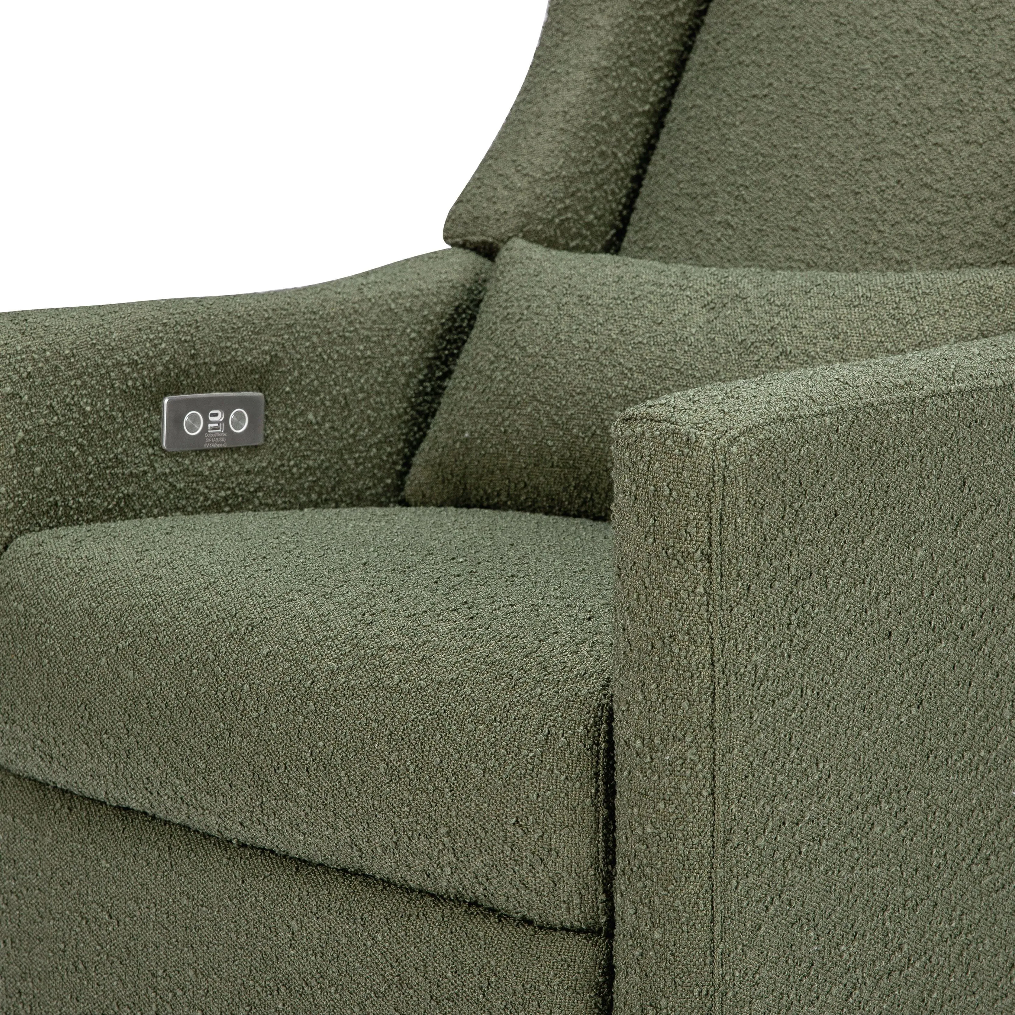 Kiwi Electronic Recliner and Swivel Glider | Boucle with USB Port