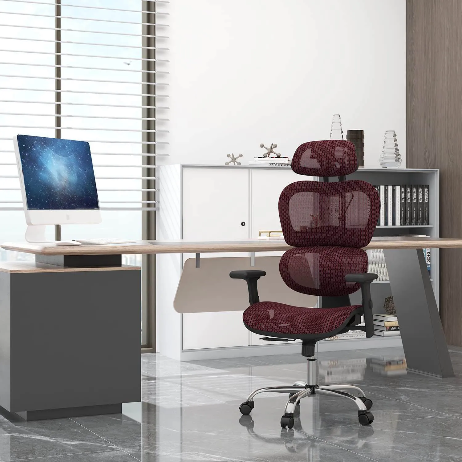 Large High Back Computer Chair with Dynamic Lumbar Support, Tilt and Lock Office Chair, 3D Adjustable Headrest and Armrests