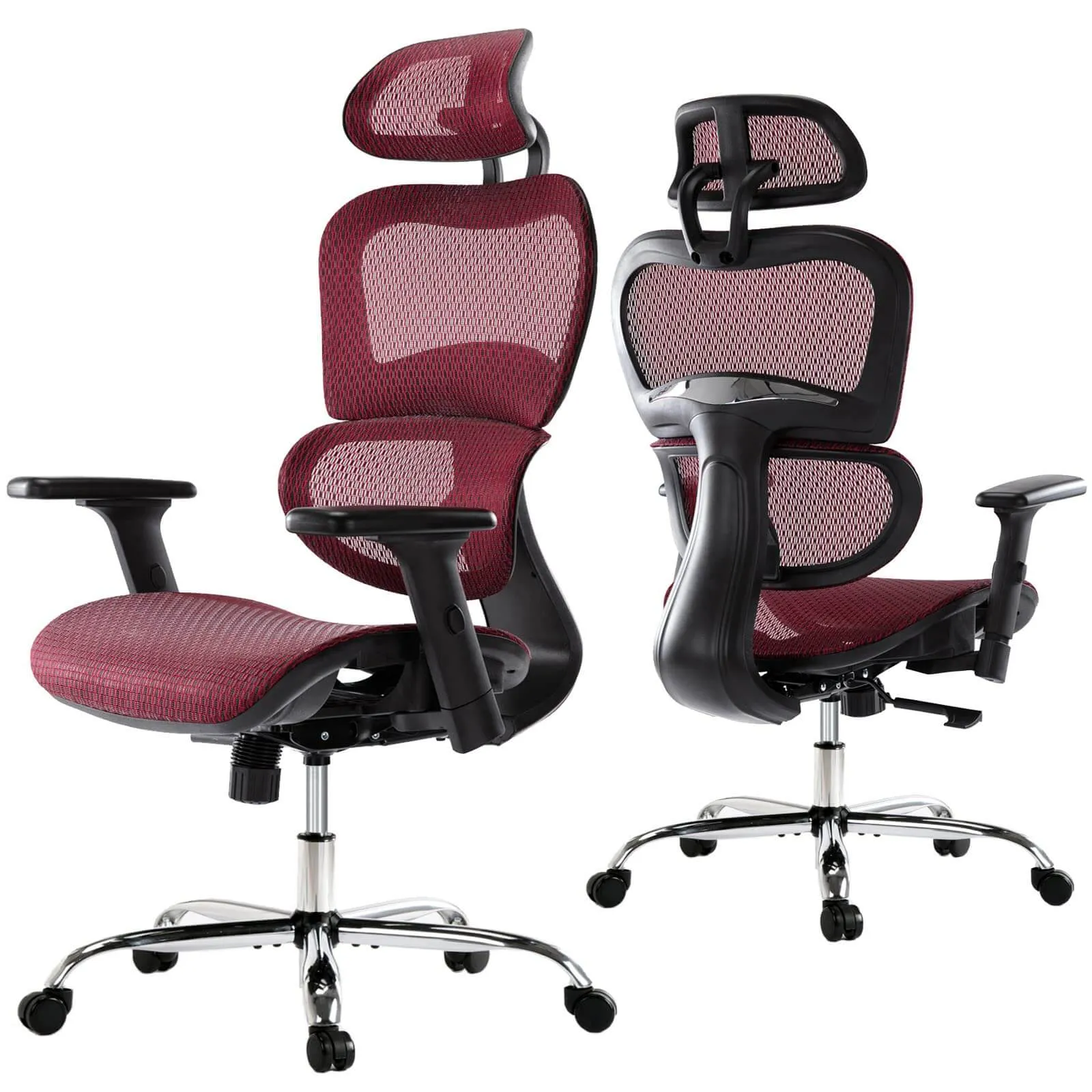 Large High Back Computer Chair with Dynamic Lumbar Support, Tilt and Lock Office Chair, 3D Adjustable Headrest and Armrests