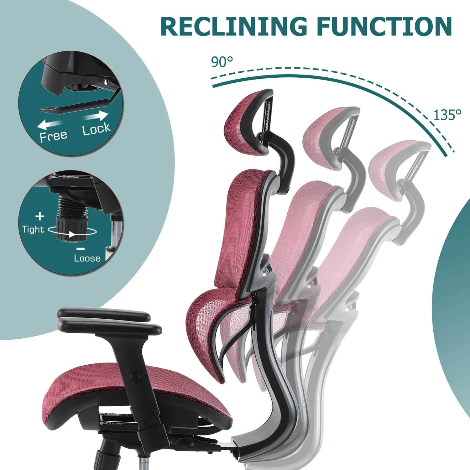 Large High Back Computer Chair with Dynamic Lumbar Support, Tilt and Lock Office Chair, 3D Adjustable Headrest and Armrests
