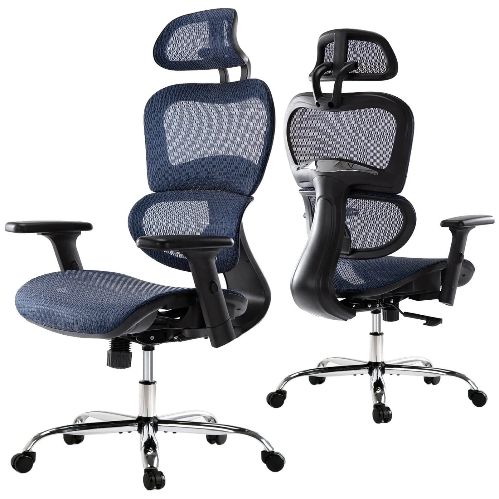 Large High Back Computer Chair with Dynamic Lumbar Support, Tilt and Lock Office Chair, 3D Adjustable Headrest and Armrests