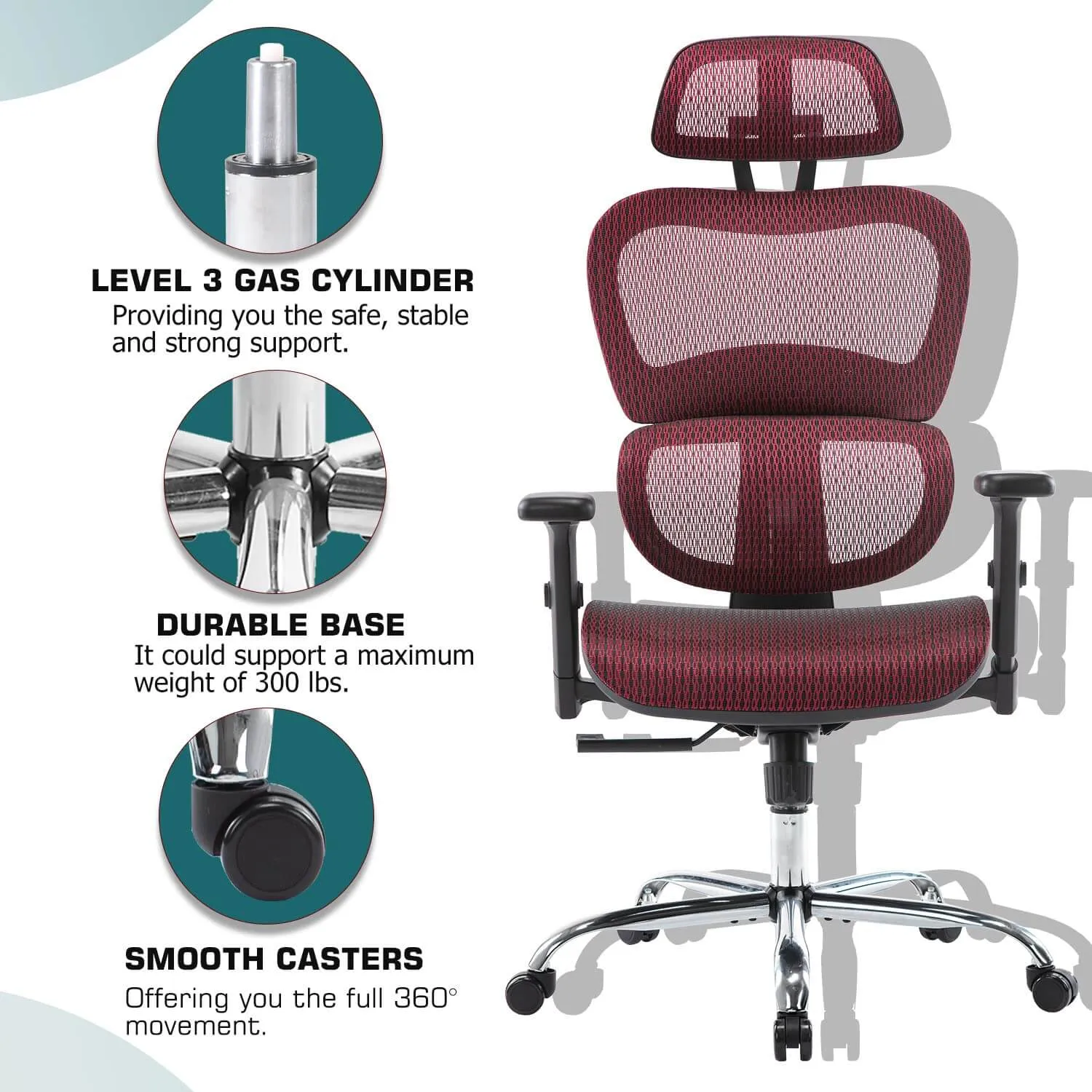 Large High Back Computer Chair with Dynamic Lumbar Support, Tilt and Lock Office Chair, 3D Adjustable Headrest and Armrests