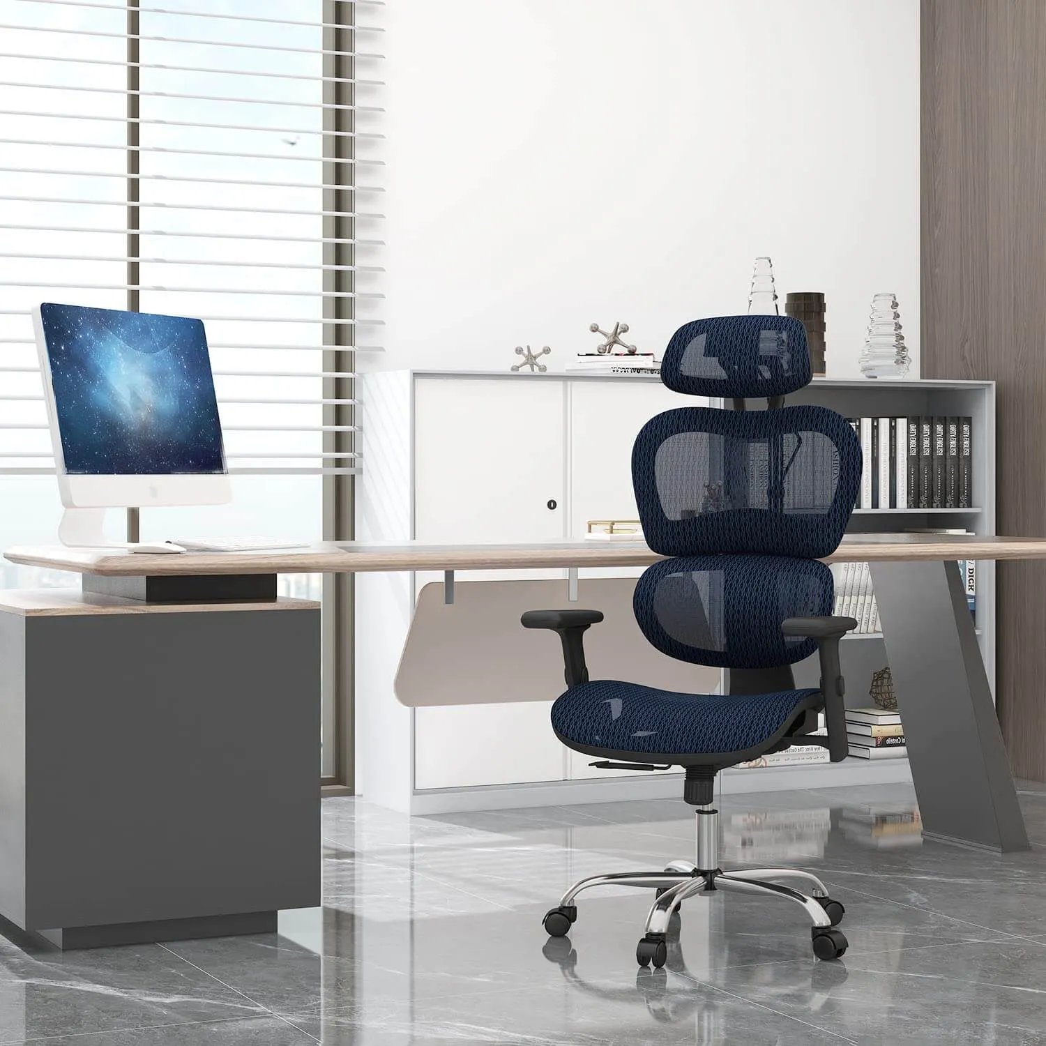 Large High Back Computer Chair with Dynamic Lumbar Support, Tilt and Lock Office Chair, 3D Adjustable Headrest and Armrests