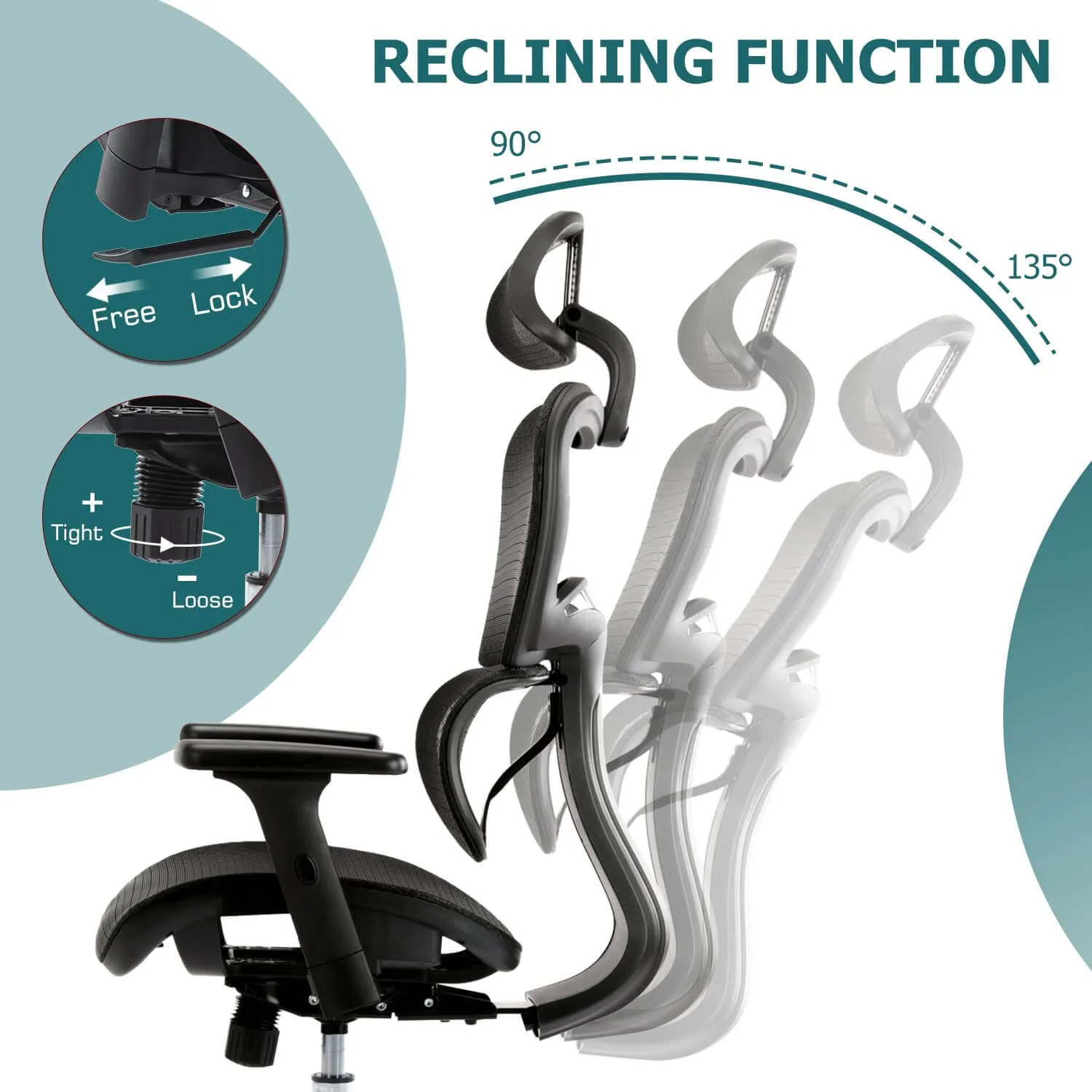 Large High Back Computer Chair with Dynamic Lumbar Support, Tilt and Lock Office Chair, 3D Adjustable Headrest and Armrests
