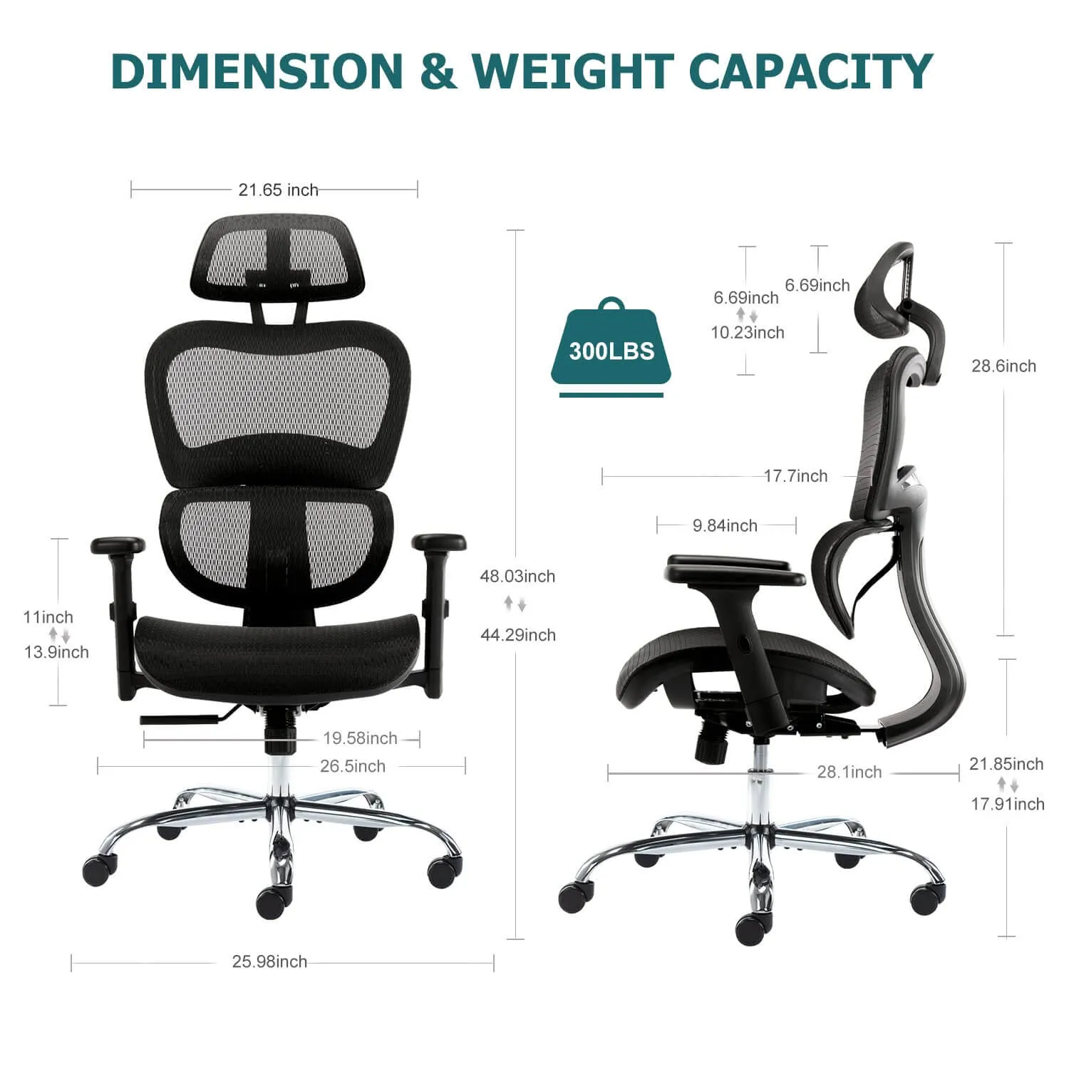 Large High Back Computer Chair with Dynamic Lumbar Support, Tilt and Lock Office Chair, 3D Adjustable Headrest and Armrests