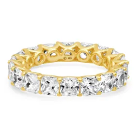 LARGE PRINCESS CUT ETERNITY RING, GOLD