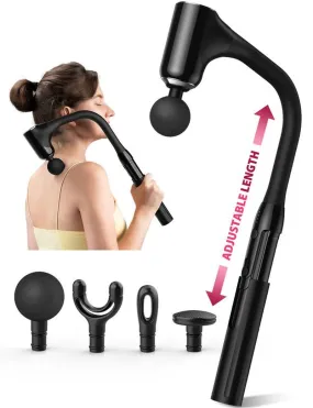 Length Adjustable Massage Hammer, Ergonomic Massage Gun & Back Massager, Neck/Shoulder/Waist Massage for Pain Relief, Stepless Speeds, Ideal Christmas Gift for Friends & Families