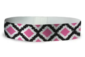 Loopty Loop Tribal Diamonds Pink Black