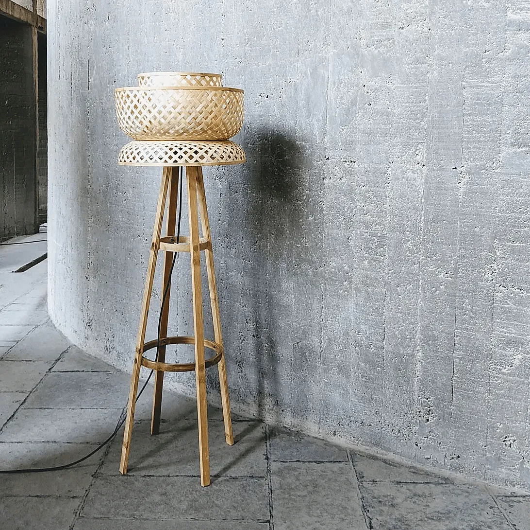 Lotus Bamboo Floor Lamp