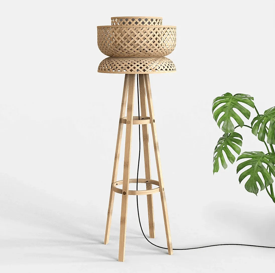 Lotus Bamboo Floor Lamp