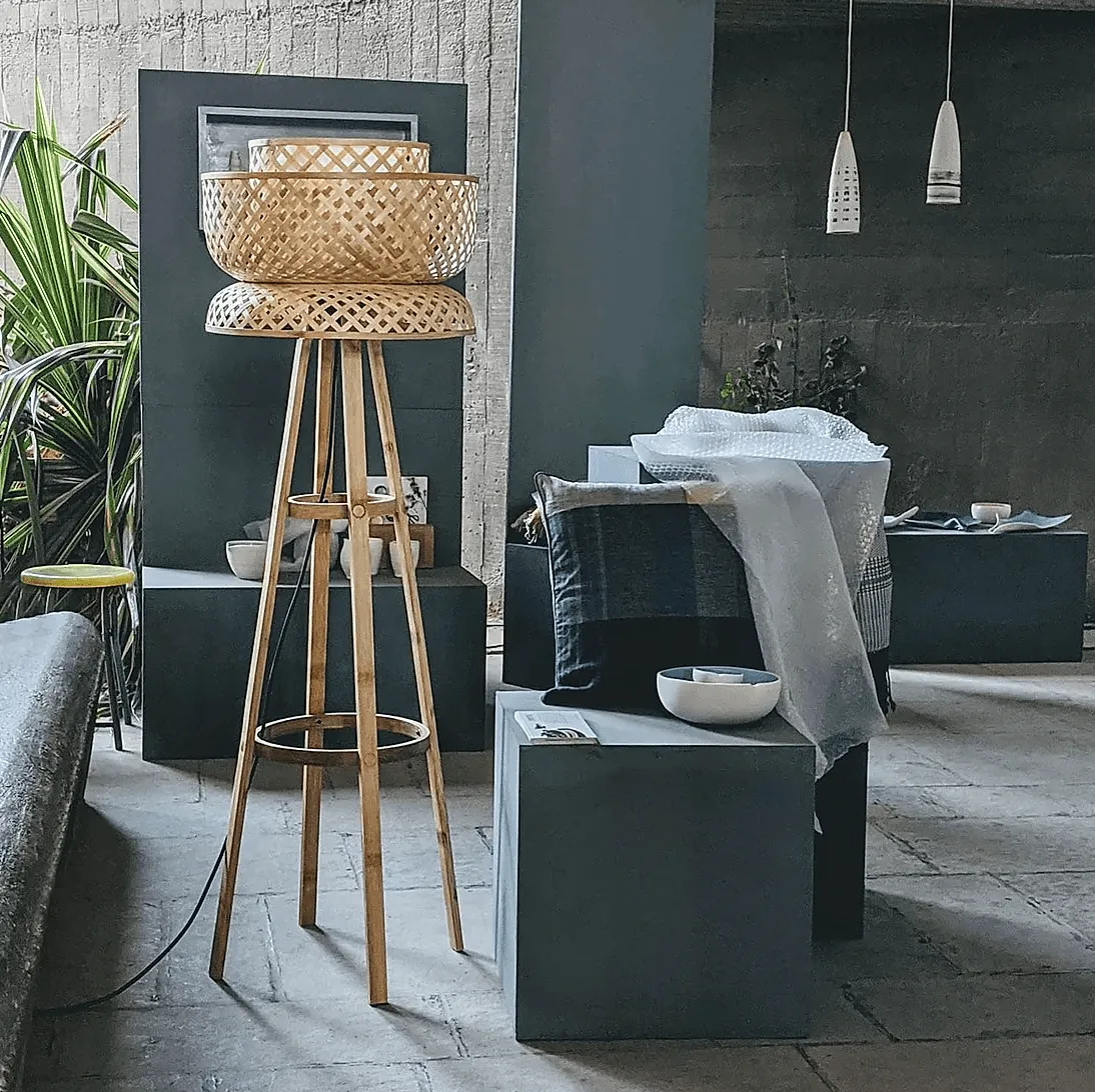 Lotus Bamboo Floor Lamp