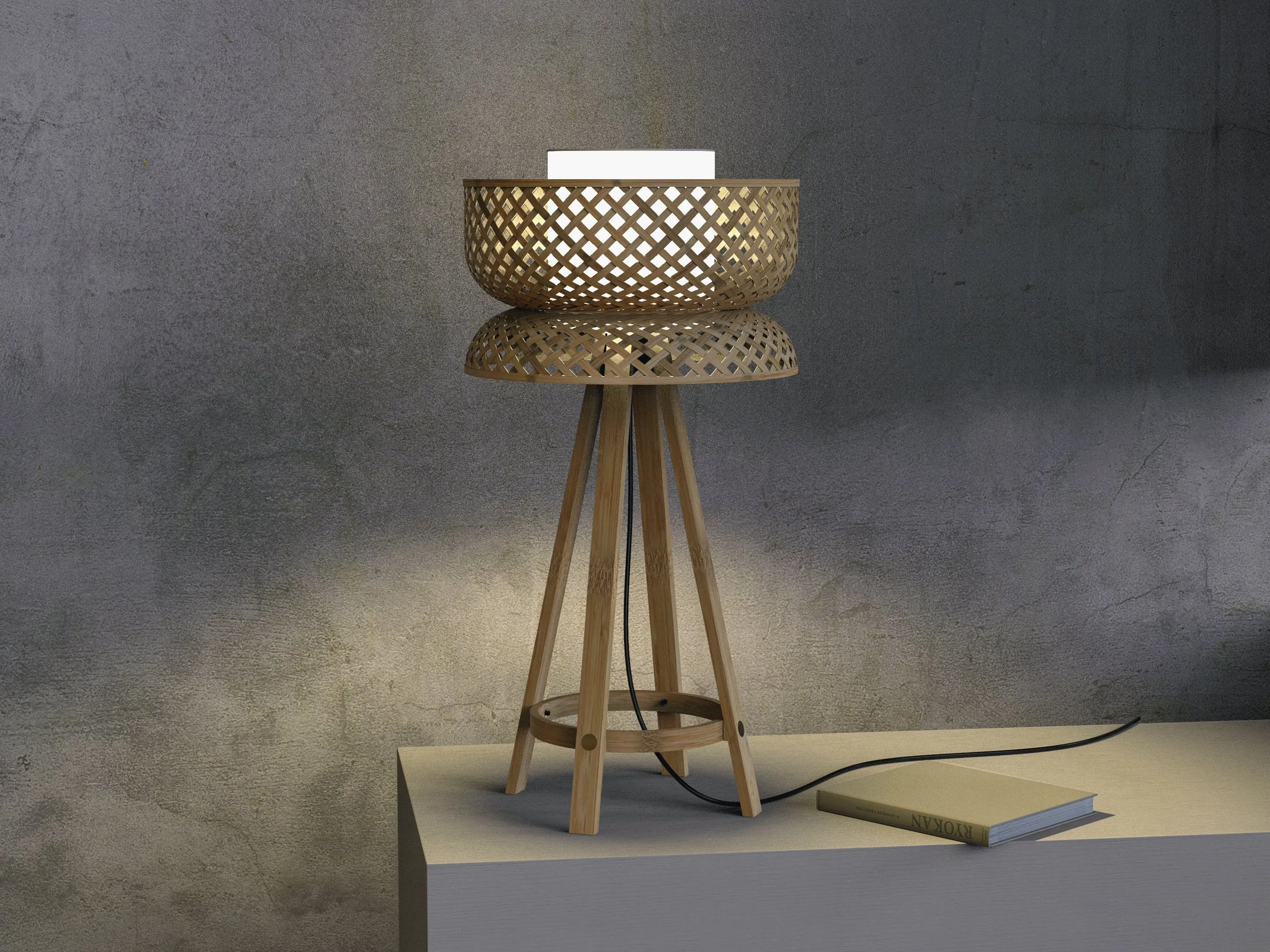 Lotus Bamboo Table Lamp
