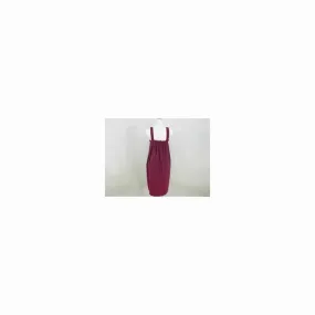 Luxury Pile Aesthetic Gown (Shoulder String) Wine Red