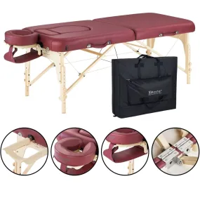 Master Massage 30'' Eva Pregnancy Portable Massage Table, Burgundy Color