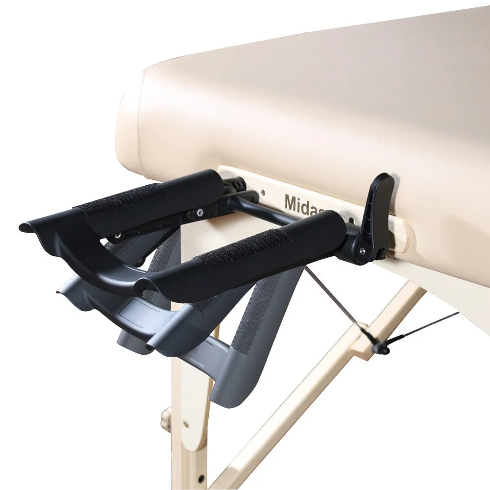 Master Massage 31" SPAMASTER™ Stationary Massage Table Package with Lift Back Action & MEMORY FOAM! (Cream Color)