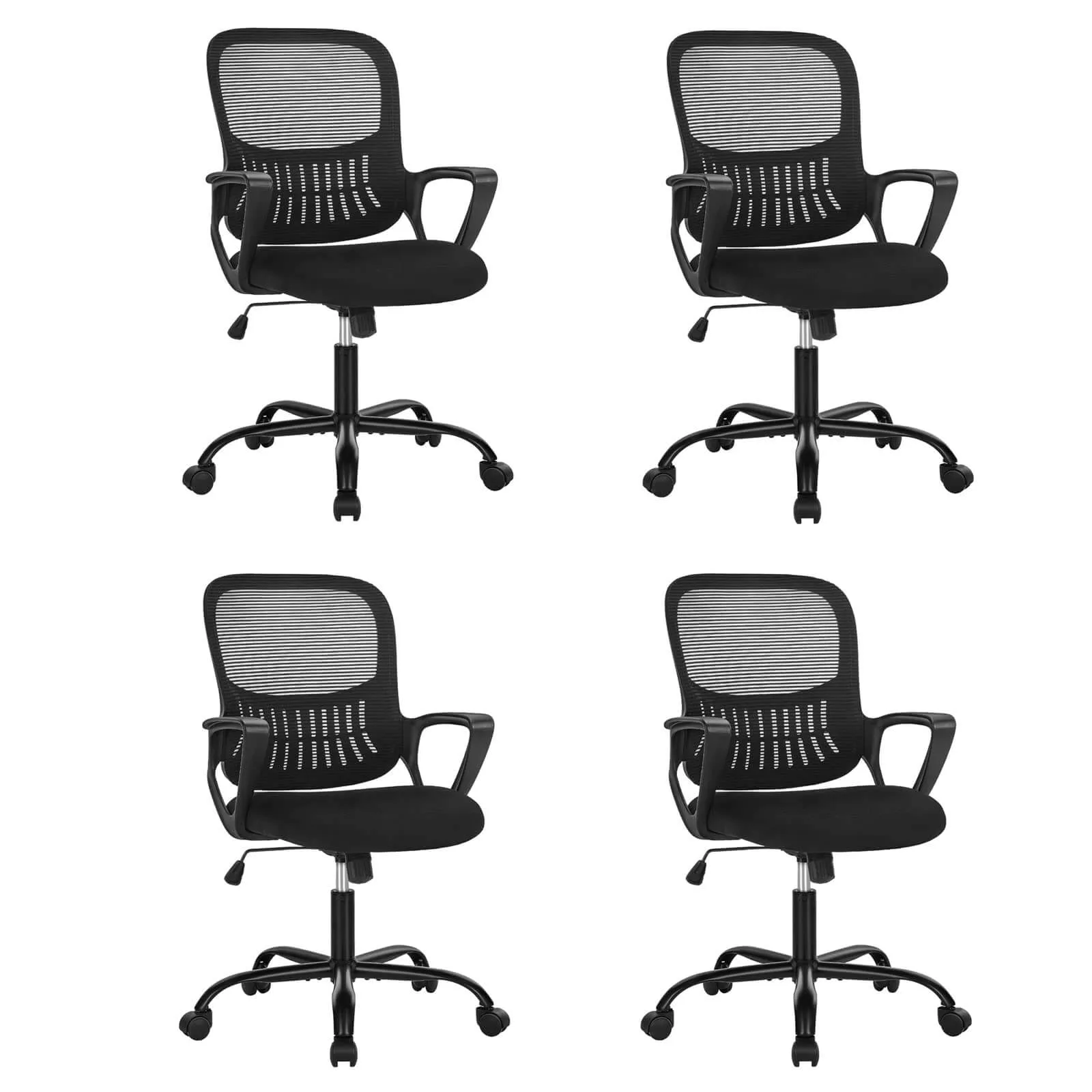 Mid-Back Task Chair with Lumbar Support,Ergonomic Home Office Desk Chairs
