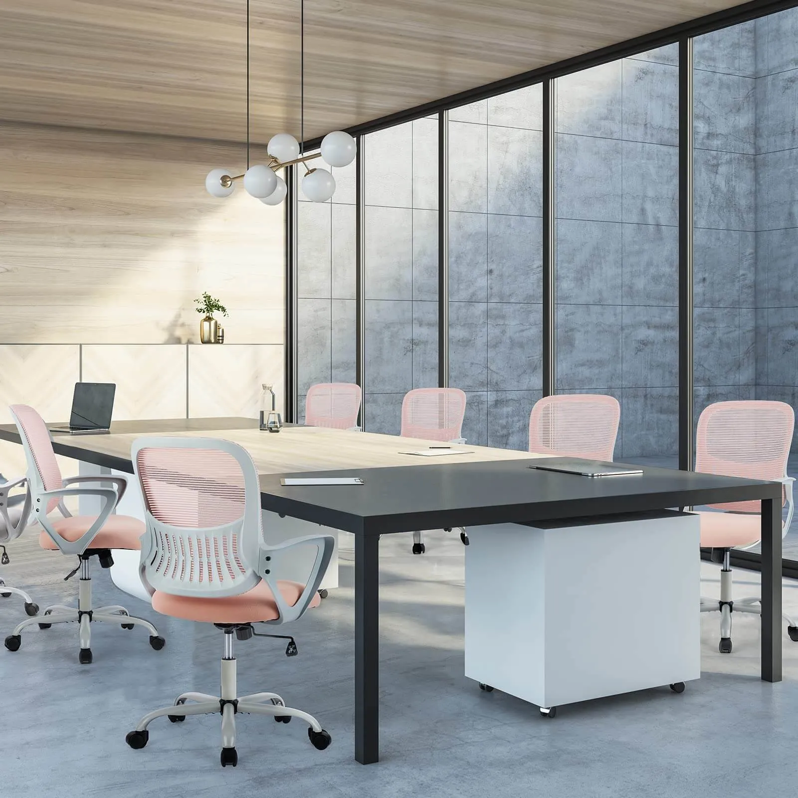 Mid-Back Task Chair with Lumbar Support,Ergonomic Home Office Desk Chairs