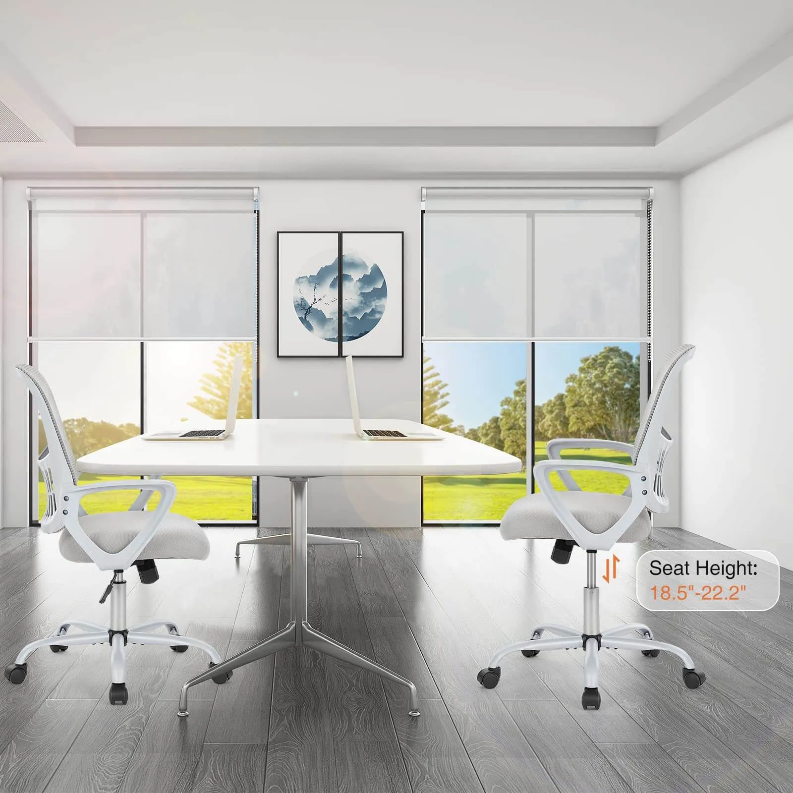 Mid-Back Task Chair with Lumbar Support,Ergonomic Home Office Desk Chairs