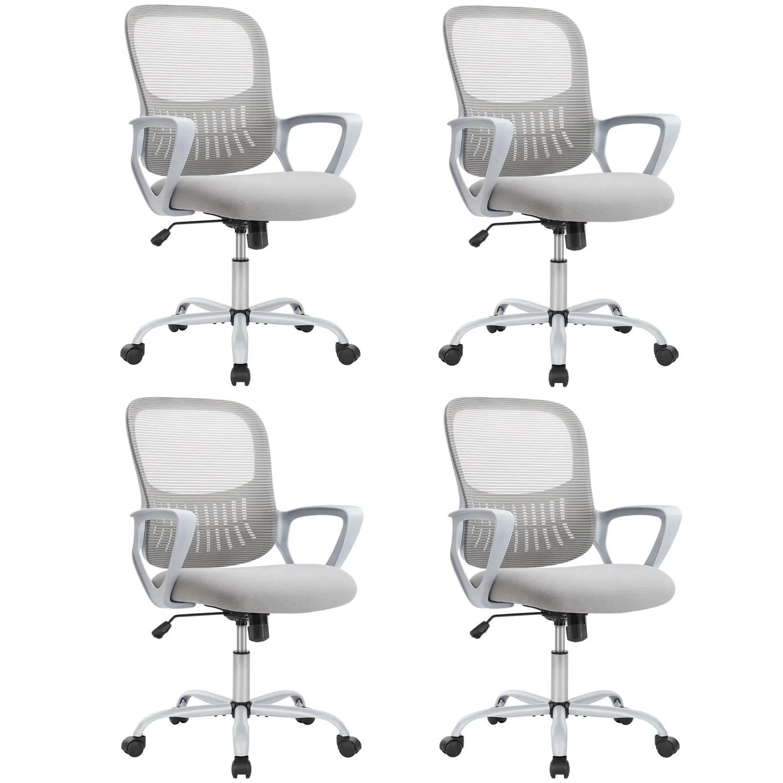 Mid-Back Task Chair with Lumbar Support,Ergonomic Home Office Desk Chairs