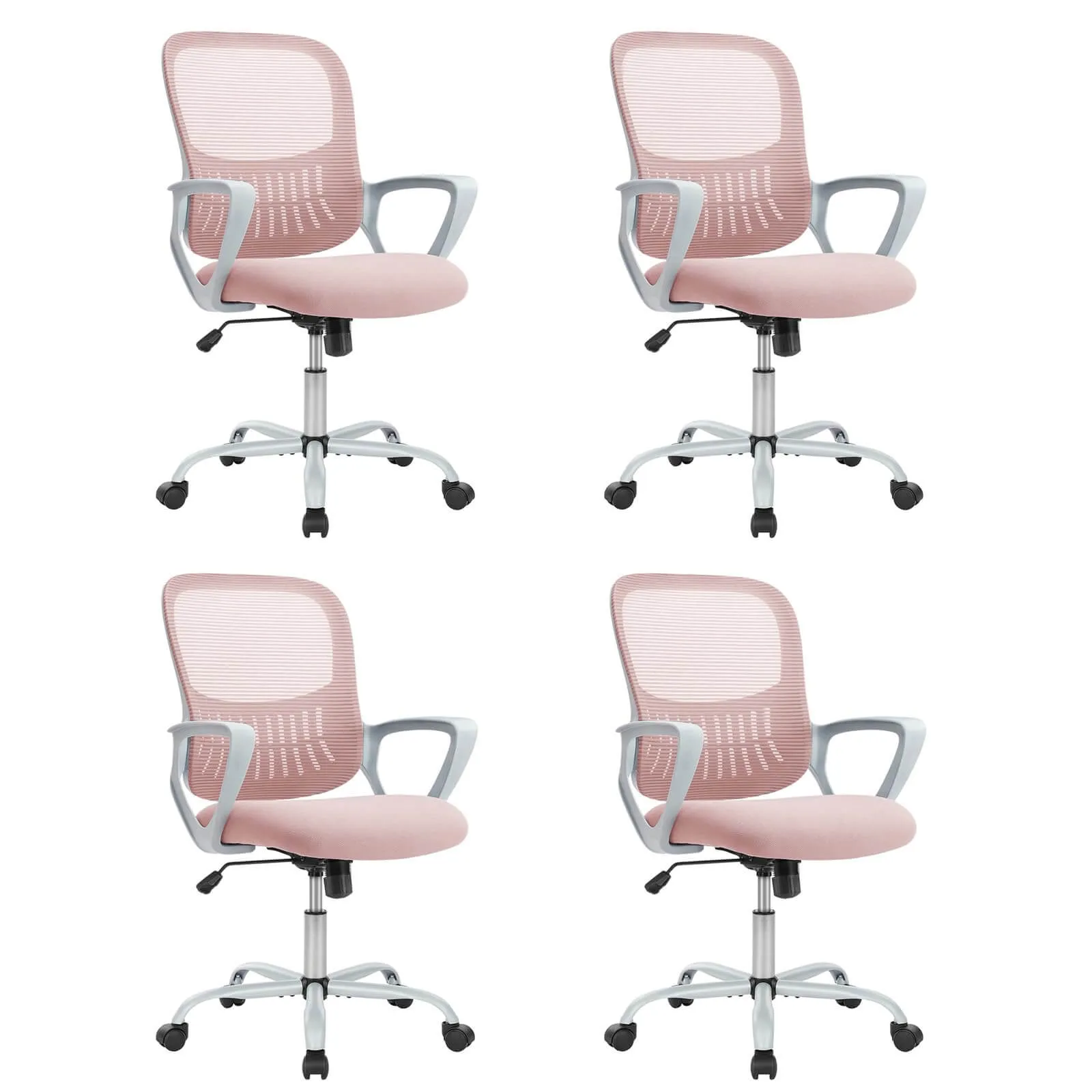 Mid-Back Task Chair with Lumbar Support,Ergonomic Home Office Desk Chairs