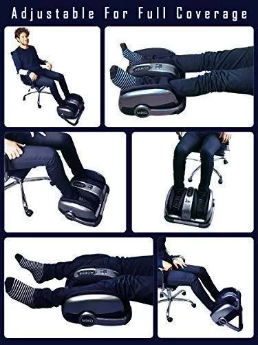 Miko Foot Massager Reflexology Machine with Shiatsu Massage Settings, Vibration, Kneading, Heat and Adjustable Bar for Feet, Ankles, Calf, for Plantar Fasciitis, Neuropathy, Tired Muscles