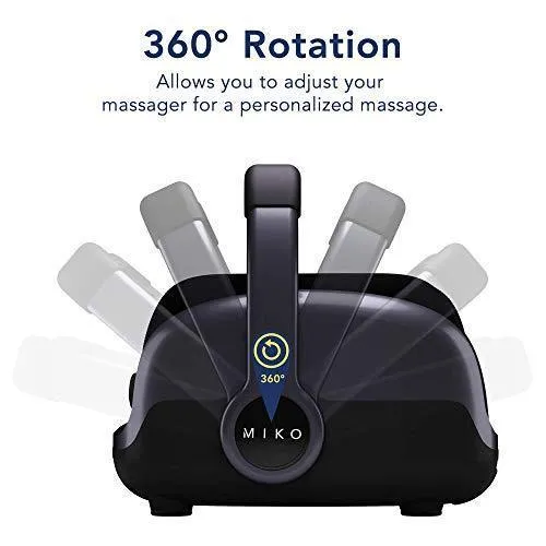 Miko Foot Massager Reflexology Machine with Shiatsu Massage Settings, Vibration, Kneading, Heat and Adjustable Bar for Feet, Ankles, Calf, for Plantar Fasciitis, Neuropathy, Tired Muscles