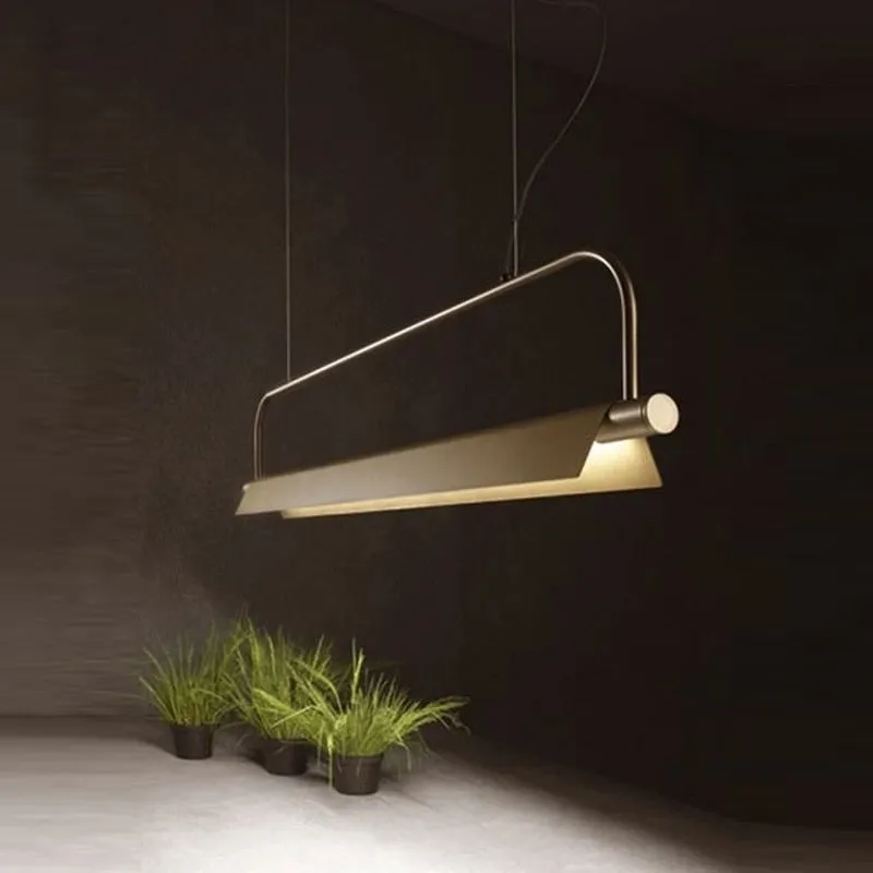 Modern LED restaurant chandelier Nordic restaurant long chandelier office lighting bar lighting study lamp
