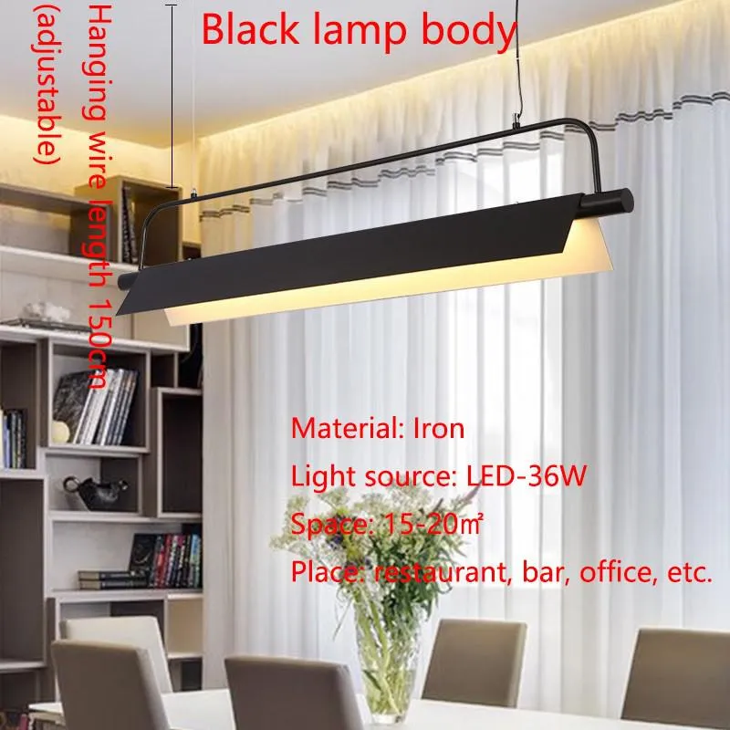 Modern LED restaurant chandelier Nordic restaurant long chandelier office lighting bar lighting study lamp