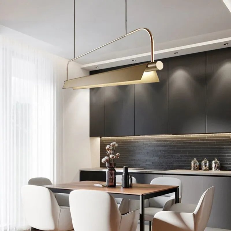 Modern LED restaurant chandelier Nordic restaurant long chandelier office lighting bar lighting study lamp