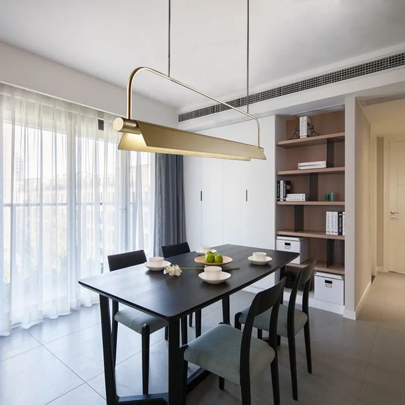 Modern LED restaurant chandelier Nordic restaurant long chandelier office lighting bar lighting study lamp