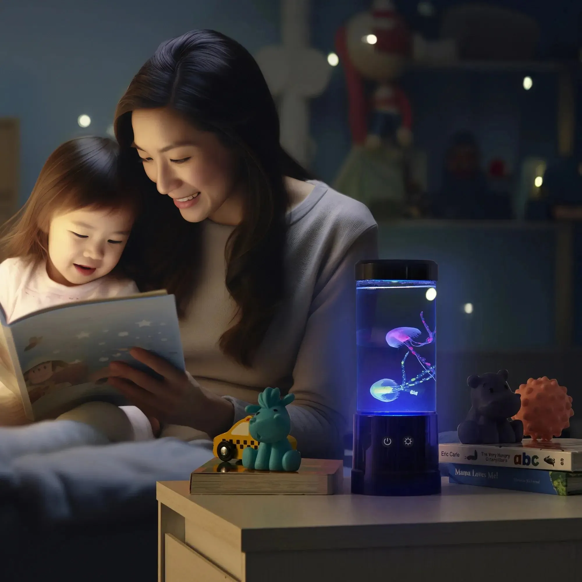 multicolor led lamp Jellyfish Lamp Motion & Multicolor Leds - Easy Mode Switching, USB Powered - 9"