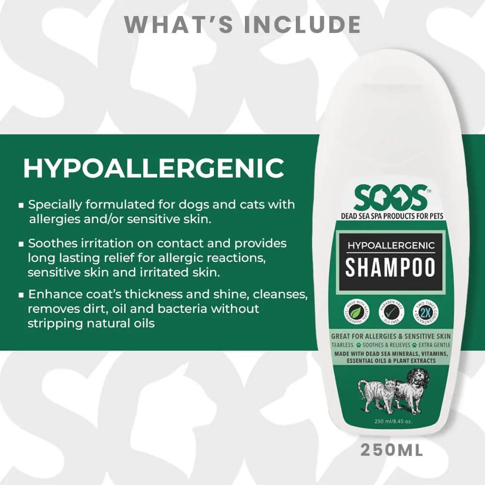 Natural Dead Sea Hypoallergenic Pet Bundle For Dogs & Cats