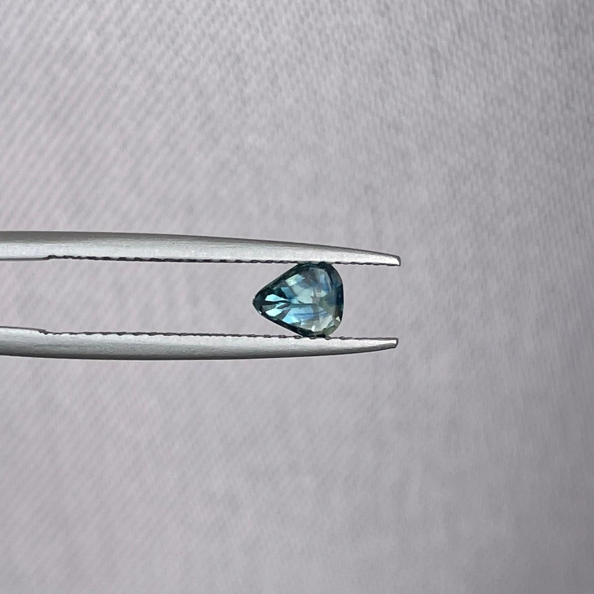 Natural Teal Sapphire 0.54 CT, Teal Sapphire Engagement Rings, Green Sapphire, Wedding Rings, Parti Sapphire, Pear Cut Gemstones