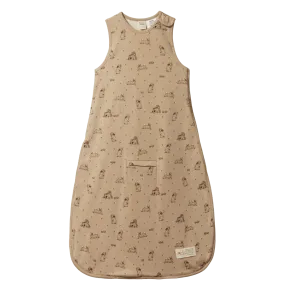 Nature Baby Organic Cotton and Merino Sleeping Bag Forest Friends Print 0-24M