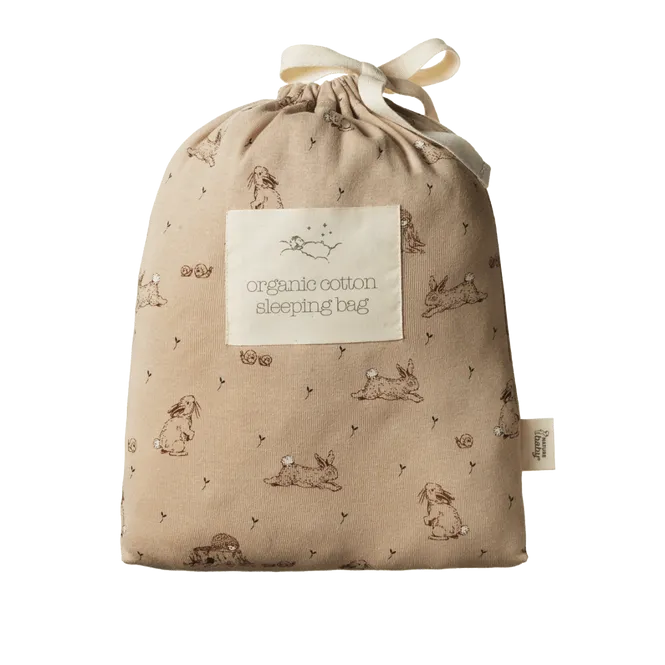Nature Baby Organic Cotton and Merino Sleeping Bag Forest Friends Print 0-24M