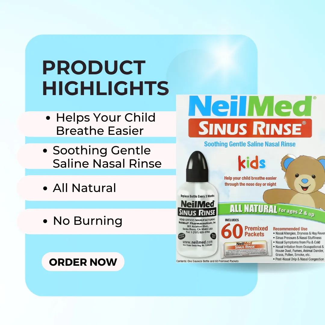 NeilMed, Kids, Sinus Rinse, Ages 2 , 60 Premixed Packets