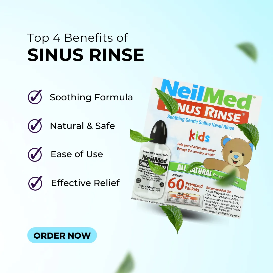 NeilMed, Kids, Sinus Rinse, Ages 2 , 60 Premixed Packets