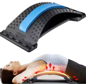 NEW Fitness Back Stretcher Lumbar Cracker Board Massage Tools Back Massager Herniated Disc Sciatica Scoliosis Pain Relief