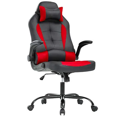Office Desk Gaming Chair High Back with Lumbar Support Adjust Armrest (Racing Style Chair)