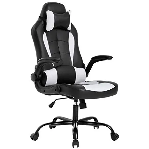 Office Desk Gaming Chair High Back with Lumbar Support Adjust Armrest (Racing Style Chair)